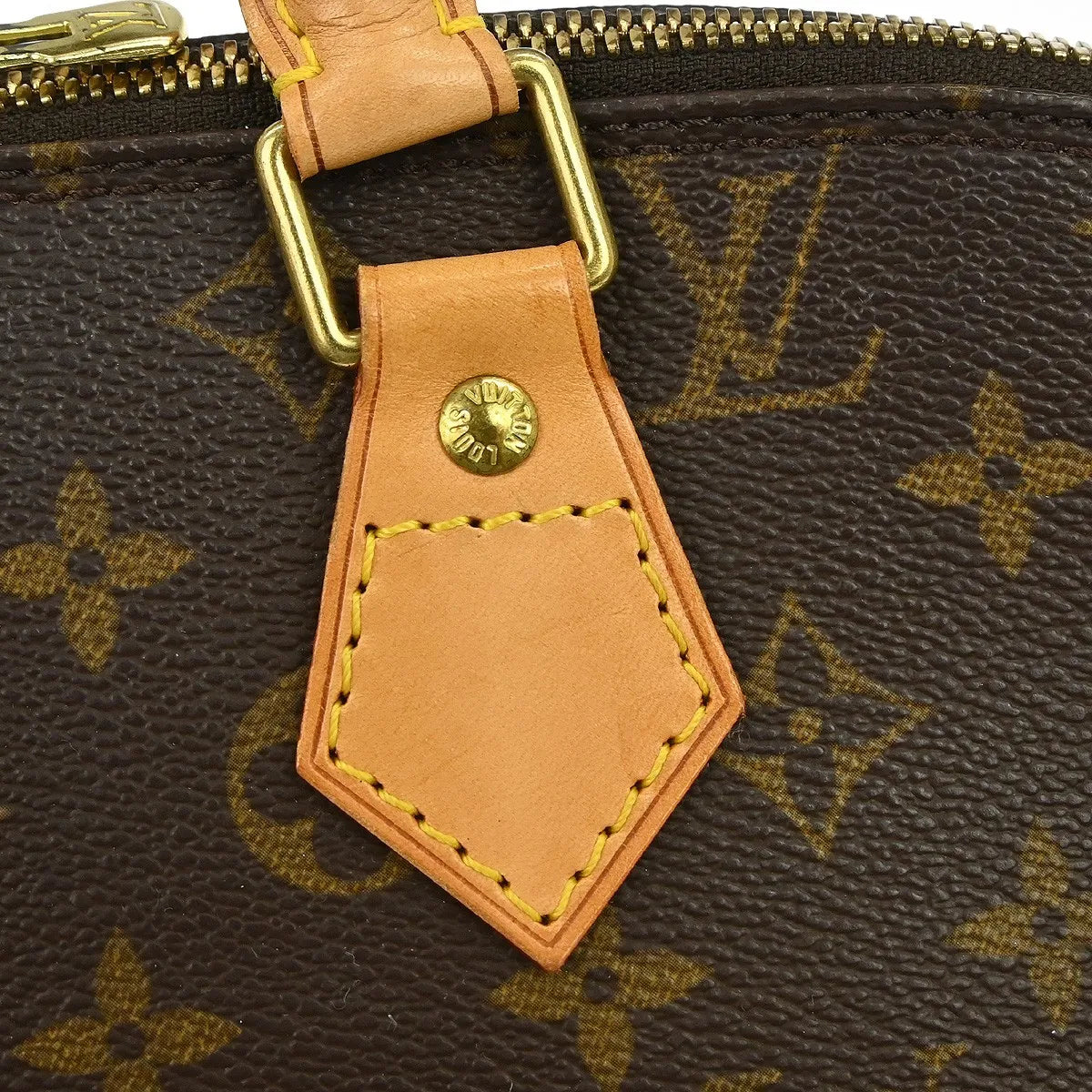 Louis Vuitton Alma Monogram Brown Canvas Handbag (Pre-Owned)