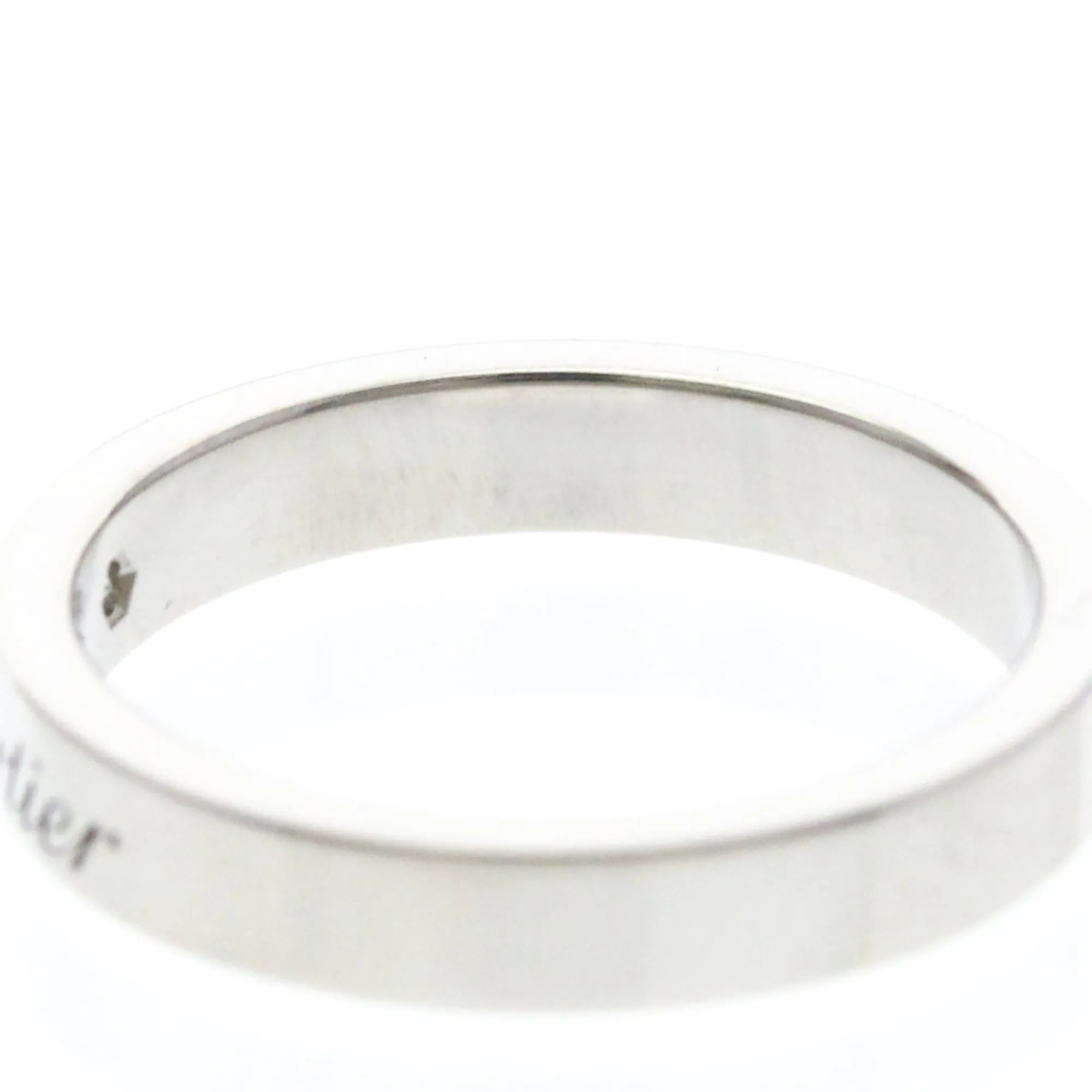 Cartier C De Cartier Wedding Band Platinum With Diamond Silver Platinum Ring Jewelry (Pre-Owned)