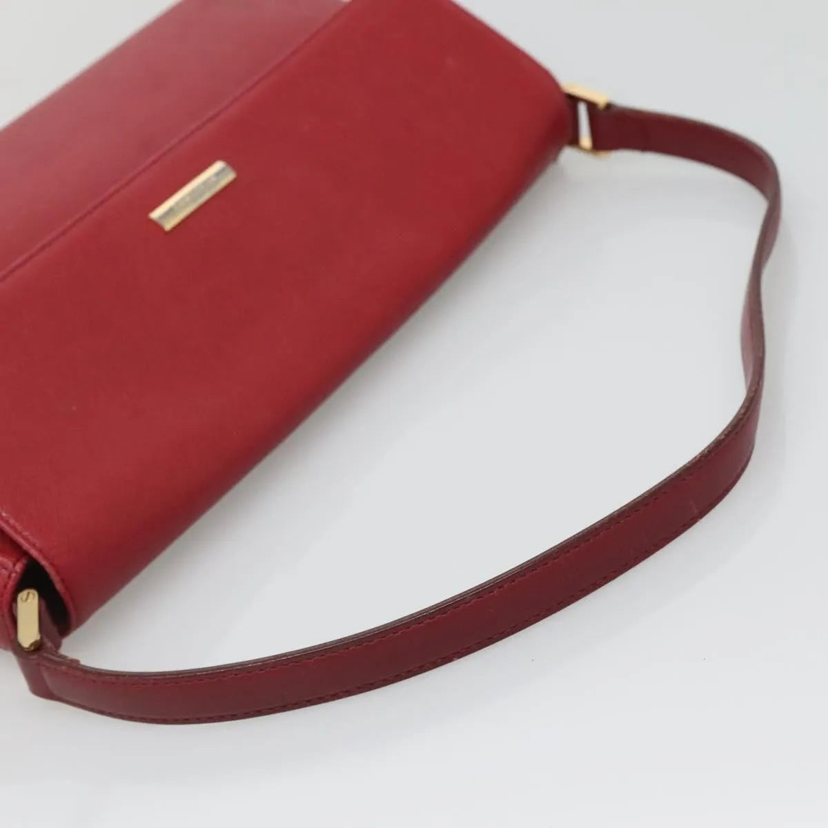 Burberry Vintage Leather Red Leather Shoulder Bag Bag (Pre-Owned)