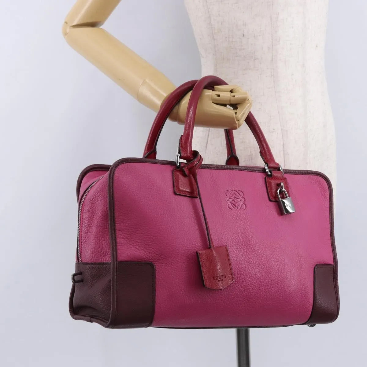Loewe Amazona Leather Pink Leather Handbag (Pre-Owned)
