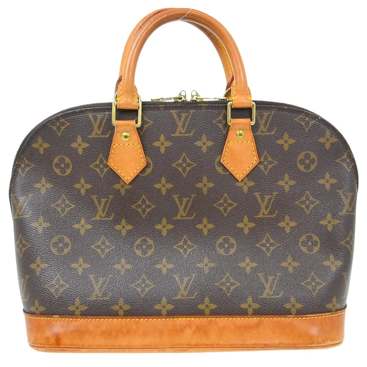 Louis Vuitton Alma Handbag Monogram Canvas Brown Canvas Handbag (Pre-Owned)
