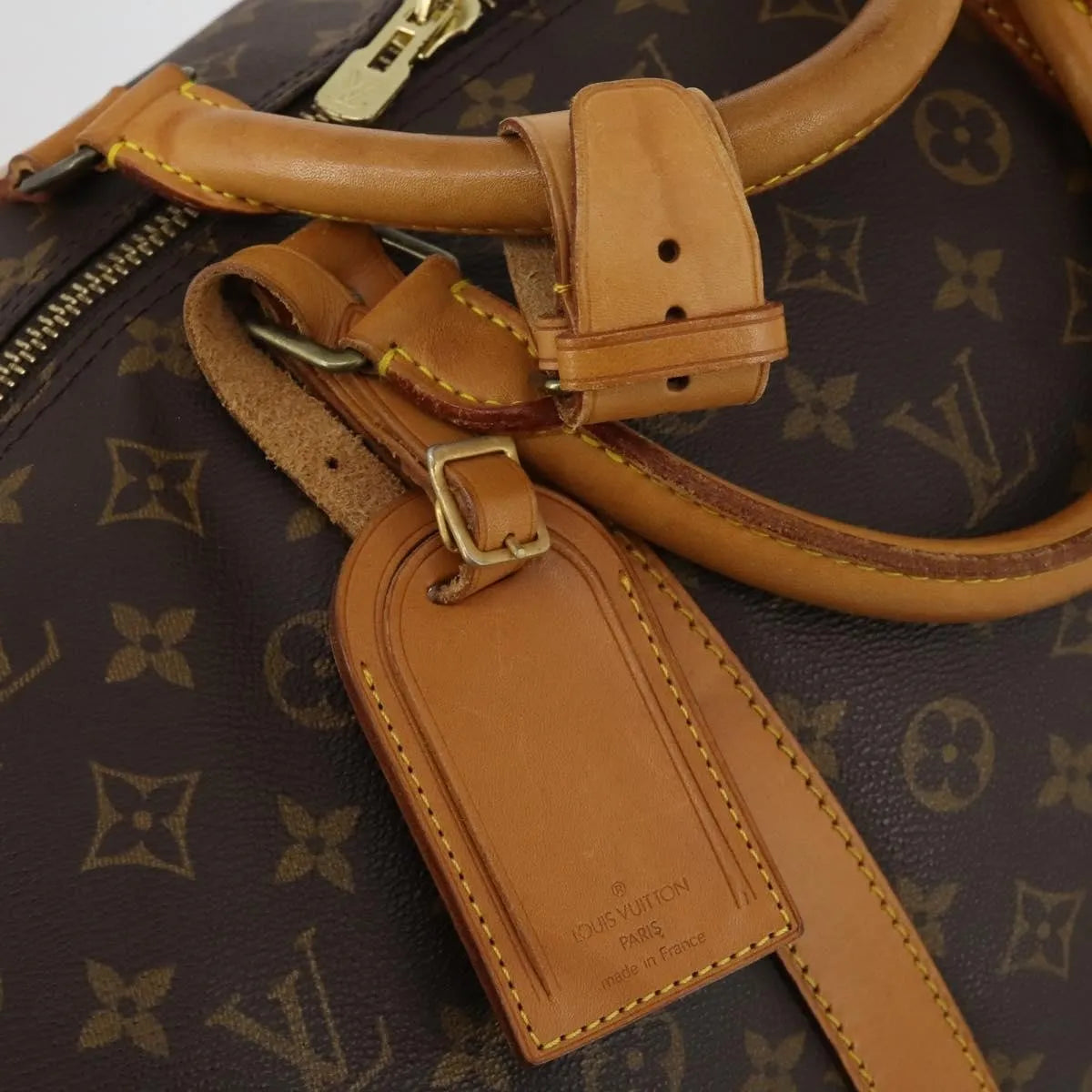 Louis Vuitton Keepall Bandoulière Monogram Brown Canvas Travel Bag Bag (Pre-Owned)