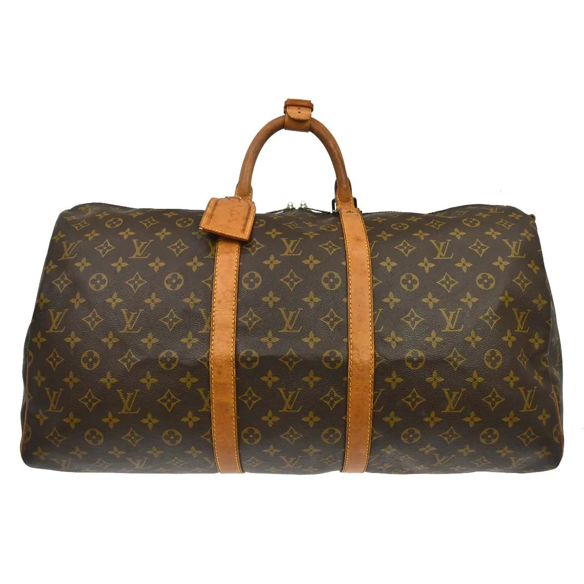 Louis Vuitton Keepall Bandouliere Bag Monogram Canvas Brown Canvas Travel Bag Bag (Pre-Owned)