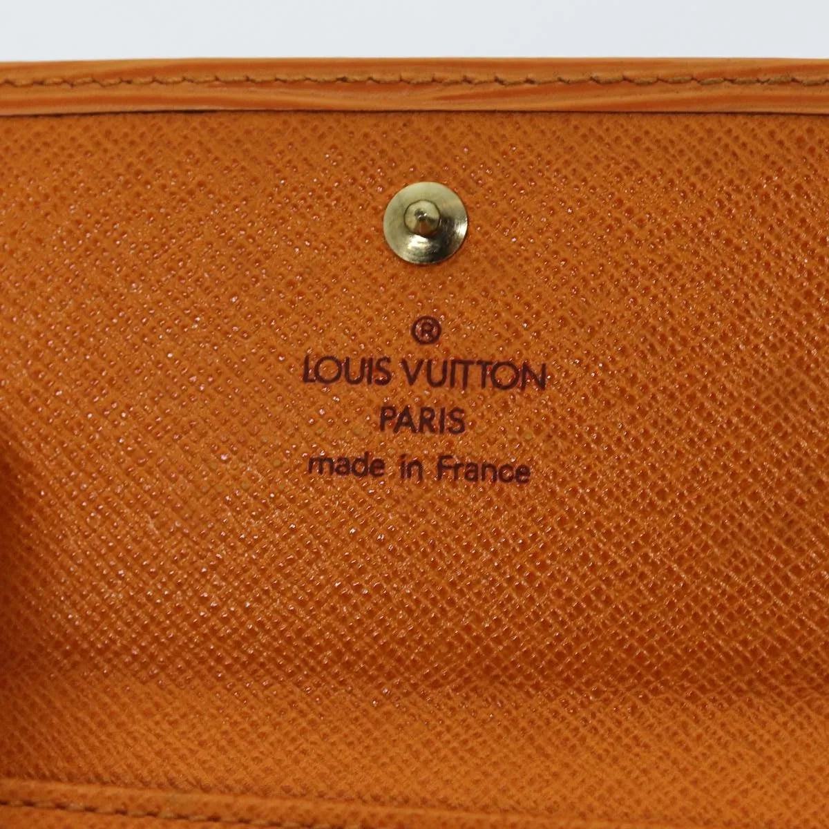Louis Vuitton Compact Porte Tresor International Epi Leather Orange Leather Wallets Accessory (Pre-Owned)