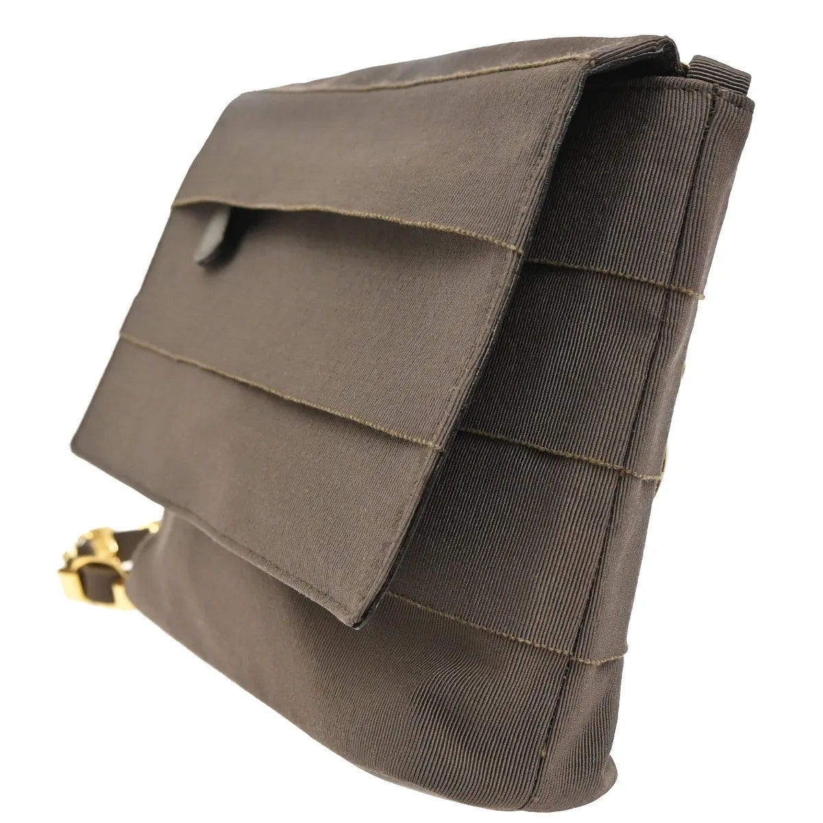 Salvatore Ferragamo Vala Canvas Brown Canvas Shoulder Bag Bag (Pre-Owned)