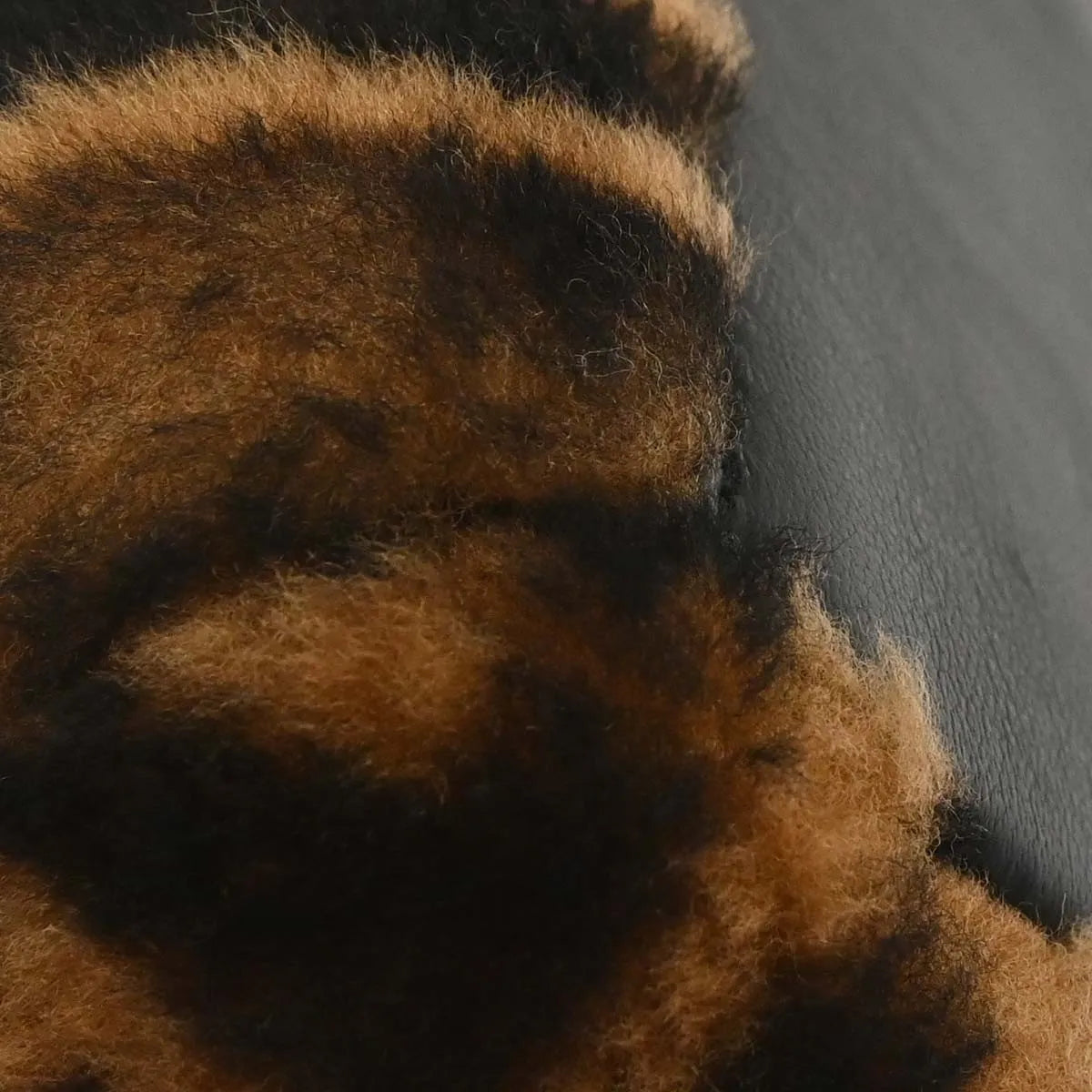 Fendi Peekaboo Zucca Shearling Brown Fur Handbag (Pre-Owned)