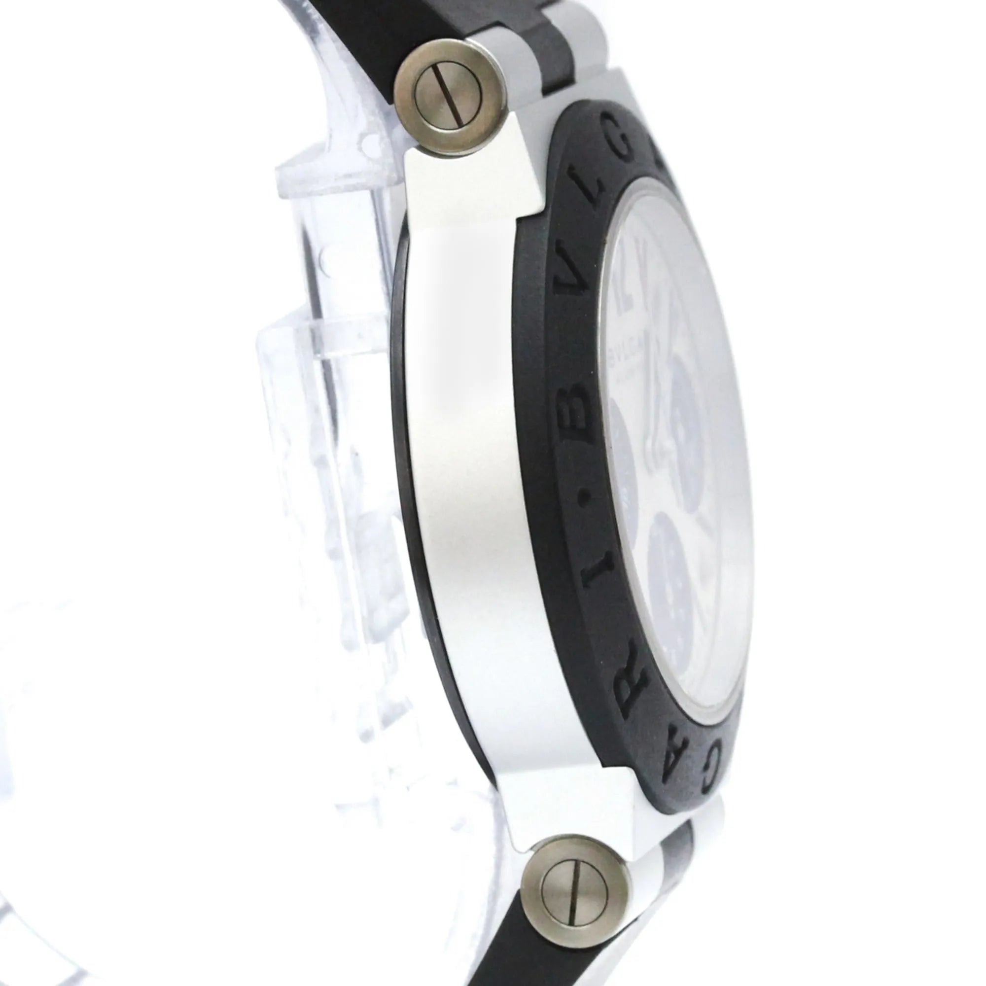 Bvlgari Diagono Automatic Aluminum And Rubber Watch (Pre-Owned)