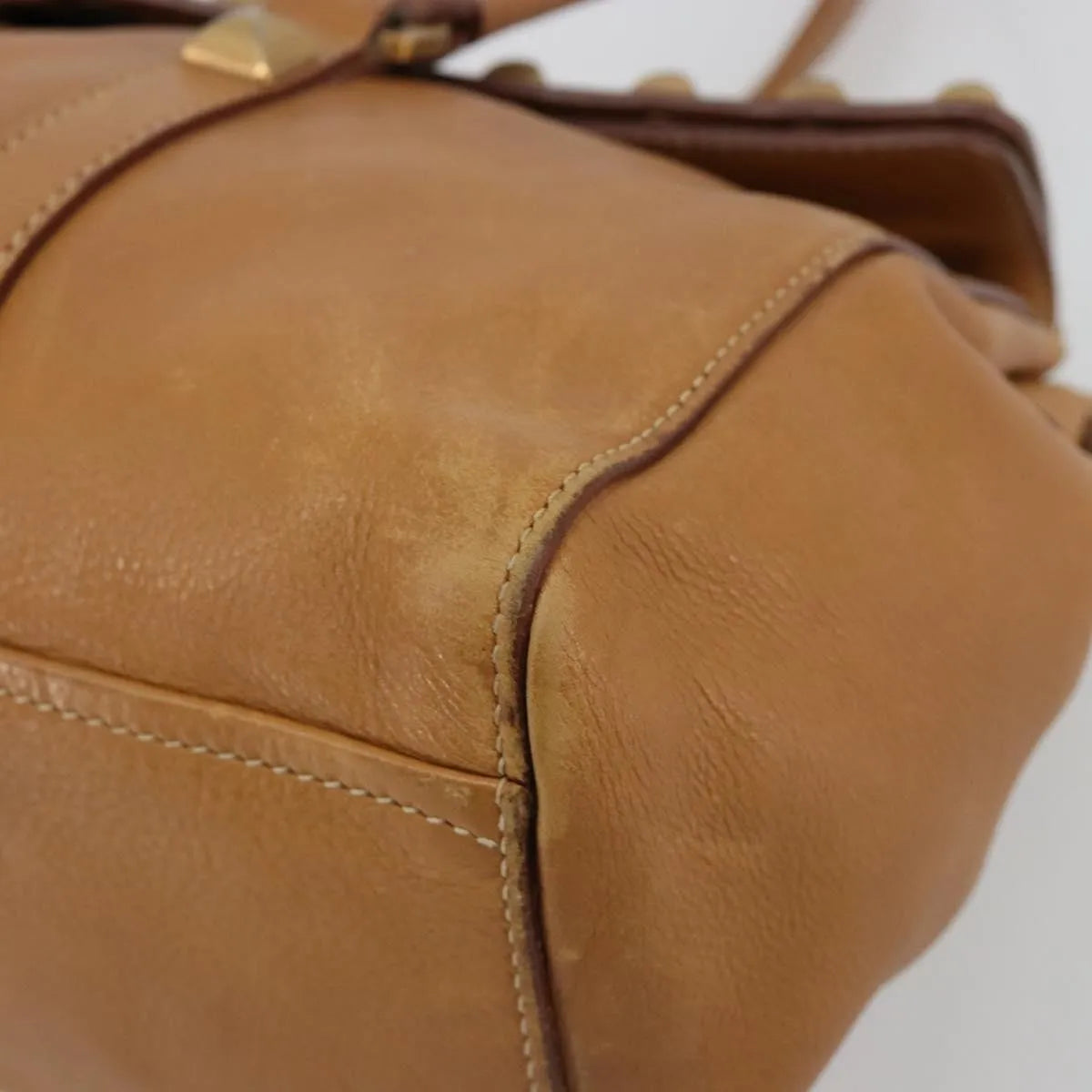 Prada Convertible Shopping Tote Saffiano Leather Saffiano Leather Beige Leather Tote Bag Bag (Pre-Owned)