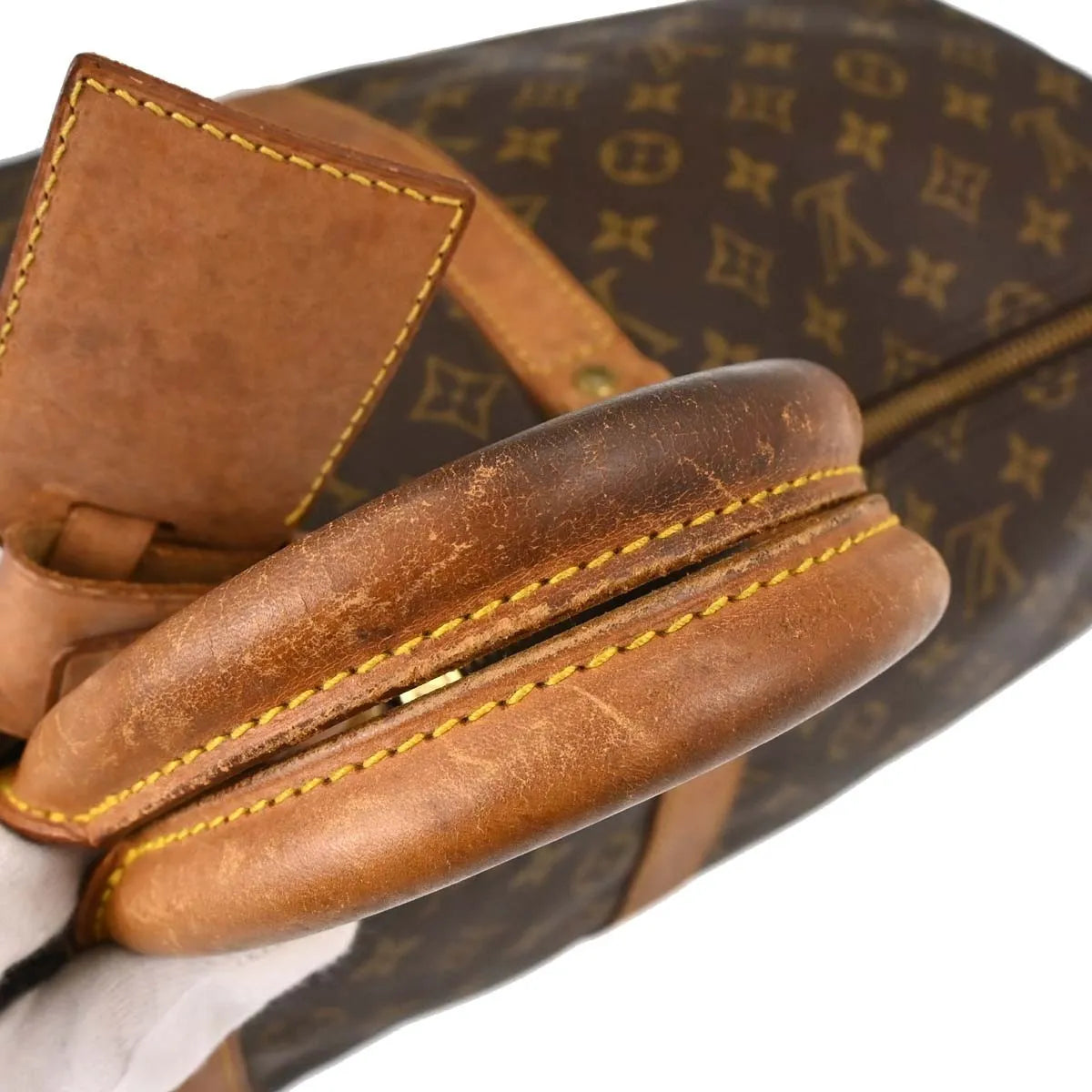Louis Vuitton Keepall Bandouliere Monogram Canvas Brown Canvas Travel Bag Bag (Pre-Owned)