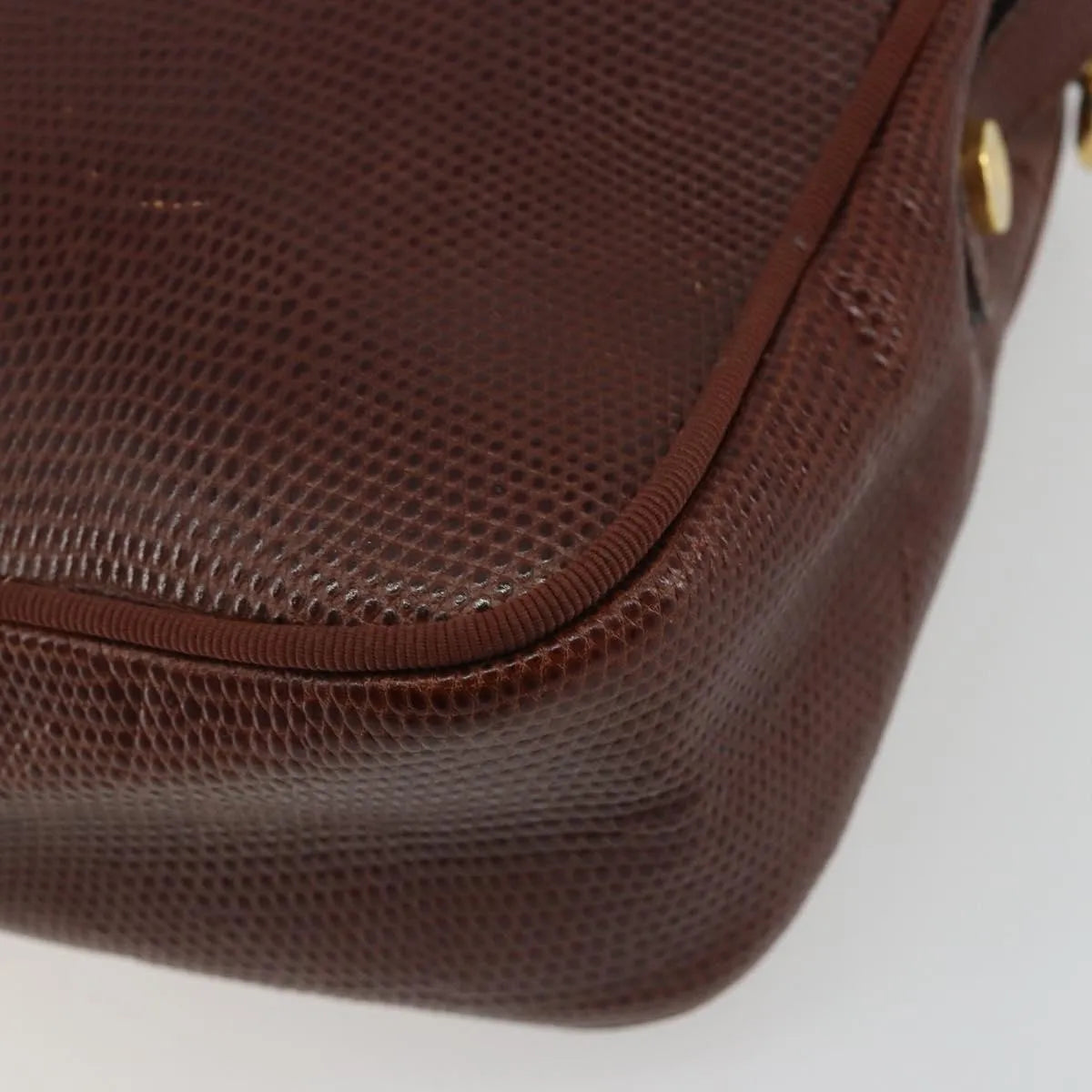 Salvatore Ferragamo Vara Bow Camera Leather Brown Leather Shoulder Bag Bag (Pre-Owned)