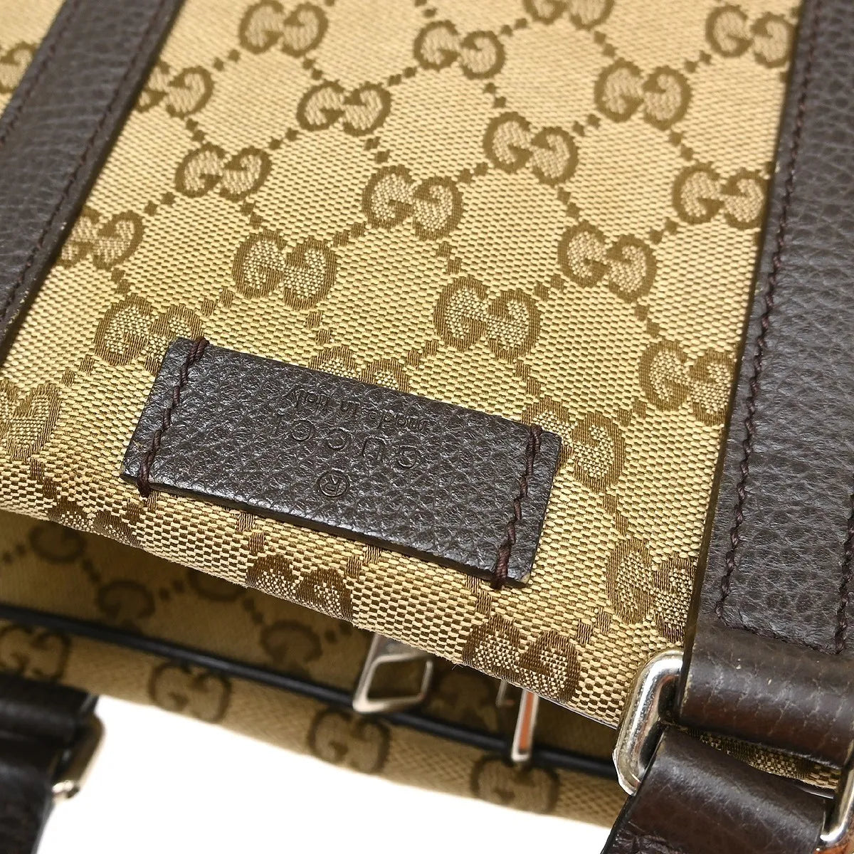 Gucci Convertible Boston Carry On Duffle Gg Canvas Beige Canvas Travel Bag Bag (Pre-Owned)