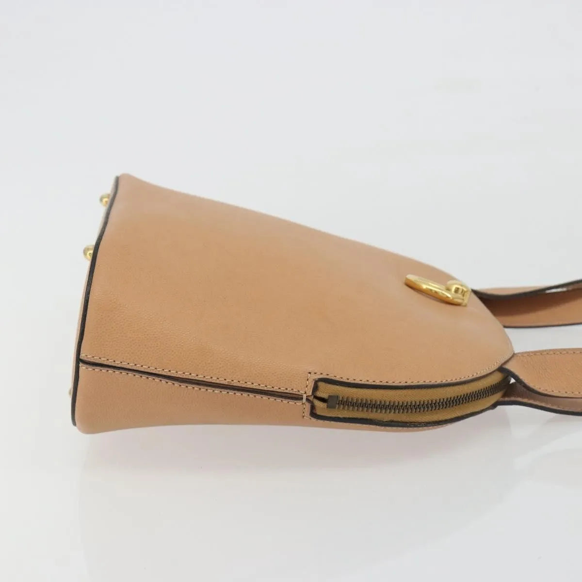 Celine Vintage Leather Beige Leather Shoulder Bag Bag (Pre-Owned)
