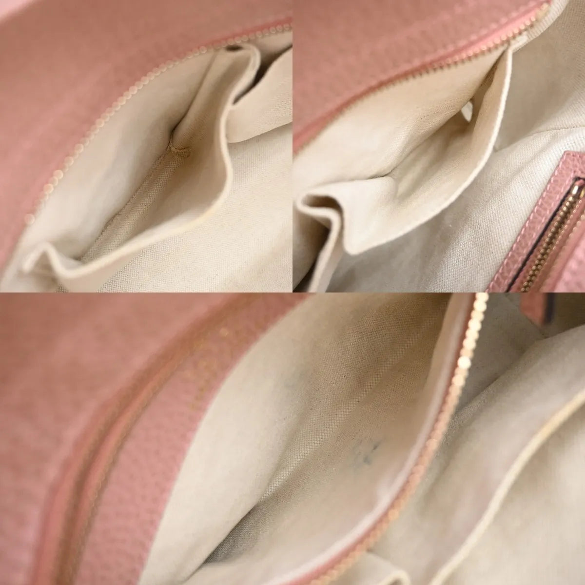 Gucci Swing Pebbled Leather Pink Leather Handbag (Pre-Owned)