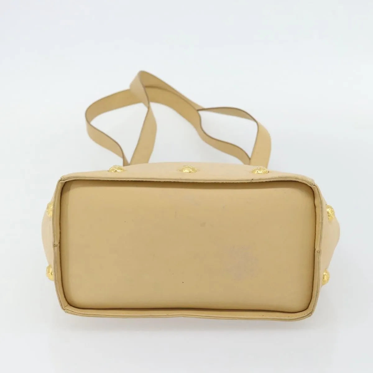 Salvatore Ferragamo Vintage Leather Beige Leather Shoulder Bag Bag (Pre-Owned)