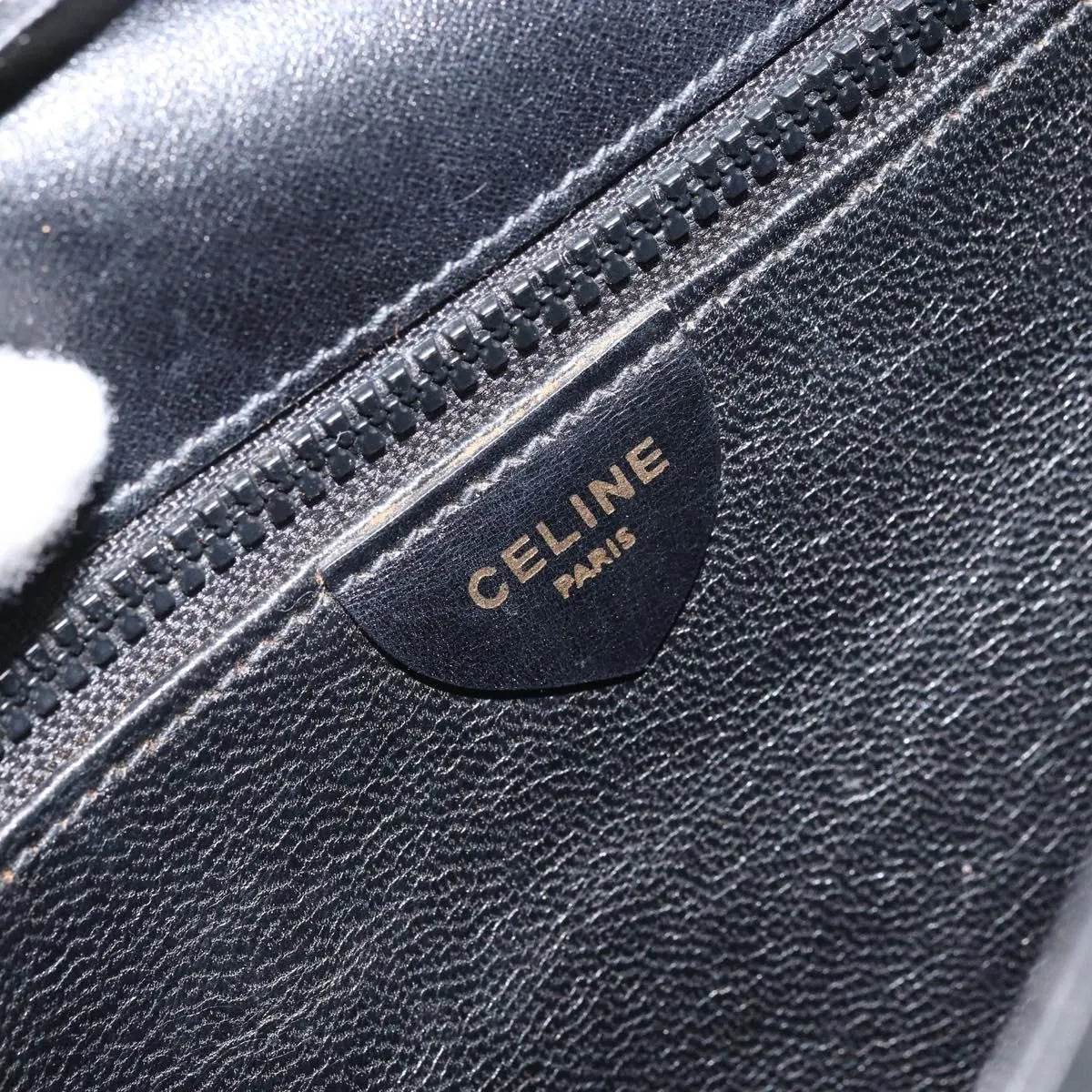 Celine Vintage Leather Black Leather Shoulder Bag Bag (Pre-Owned)