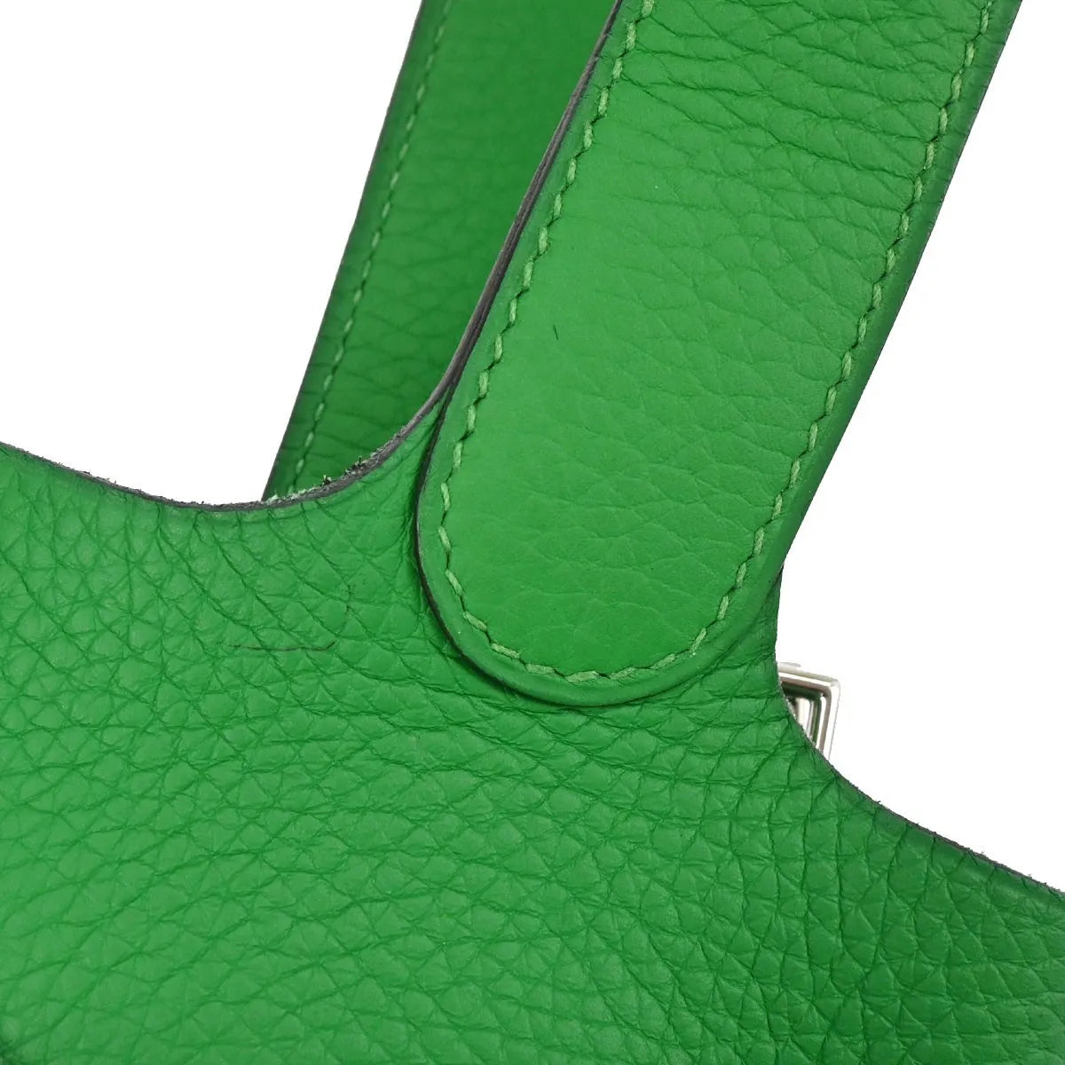 Hermes Picotin Lock Clemence Green Leather Handbag (Pre-Owned)