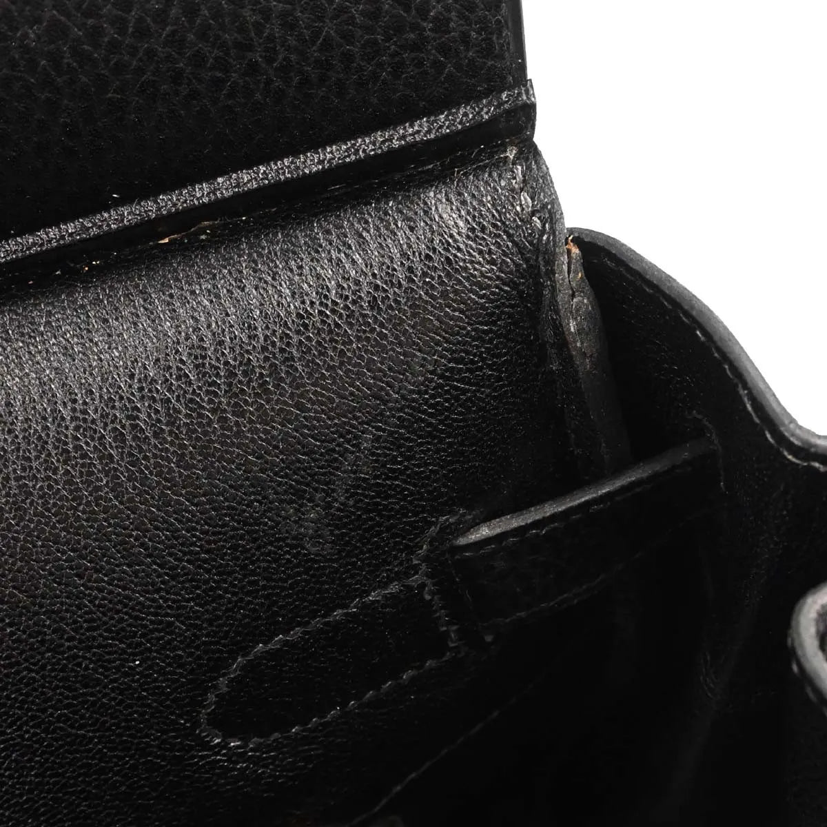 Hermes Birkin Handbag Black Ardennes With Gold Hardware Black Leather Handbag (Pre-Owned)