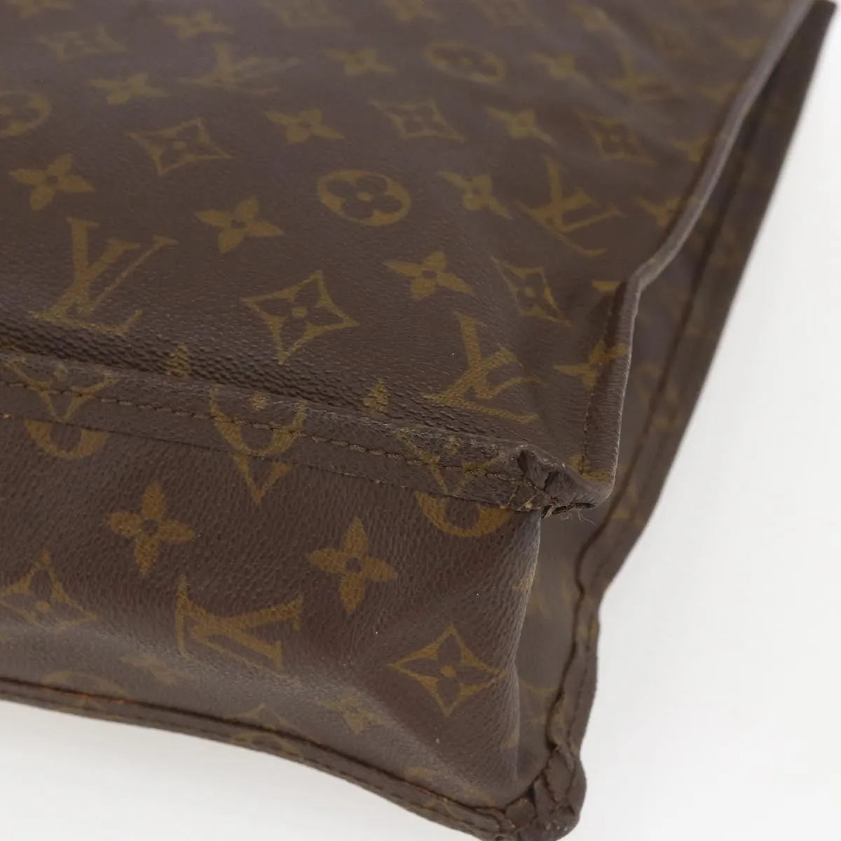 Louis Vuitton Sac Plat Monogram Brown Canvas Tote Bag Bag (Pre-Owned)