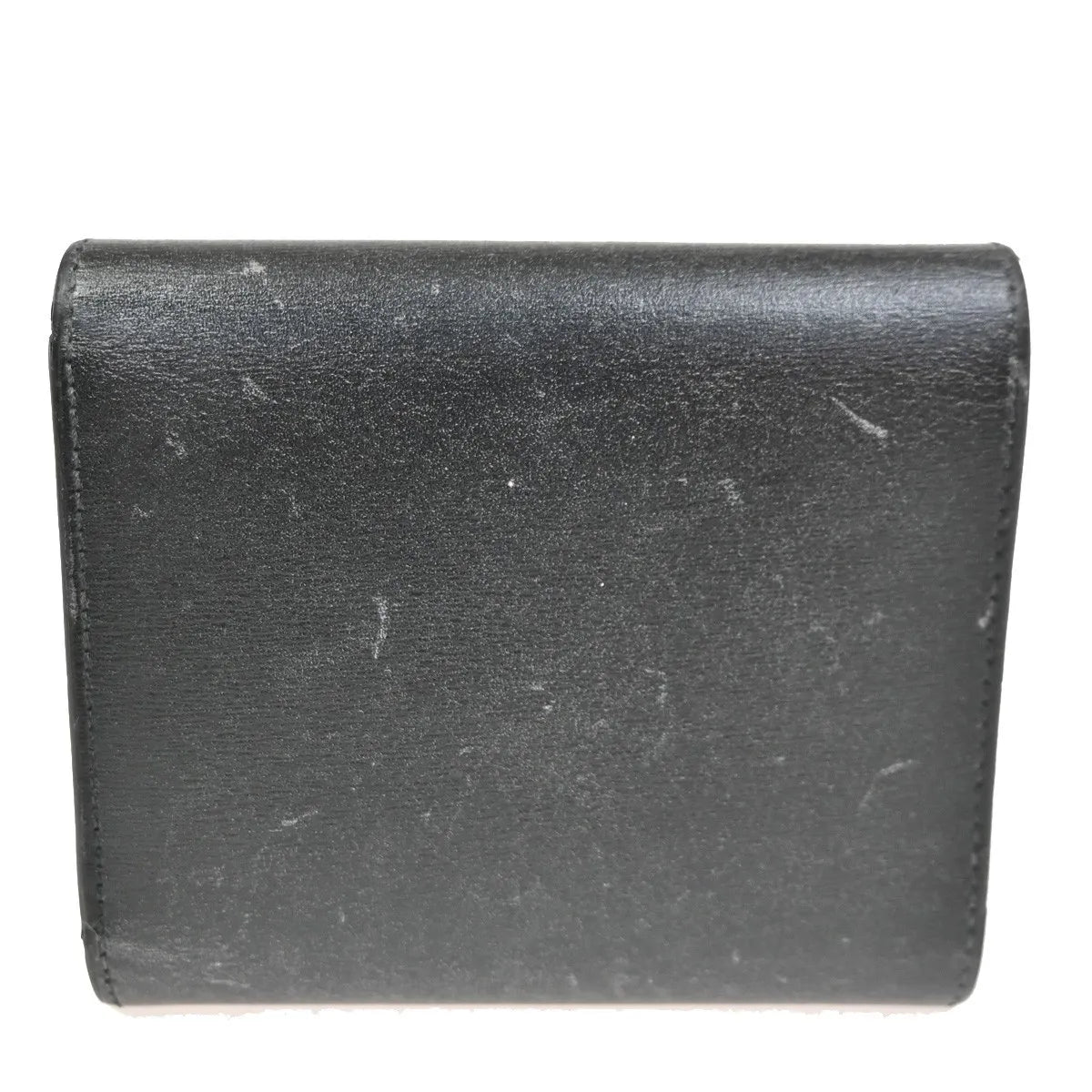 Celine Triomphe Trifold Leather Black Leather Wallets Accessory (Pre-Owned)