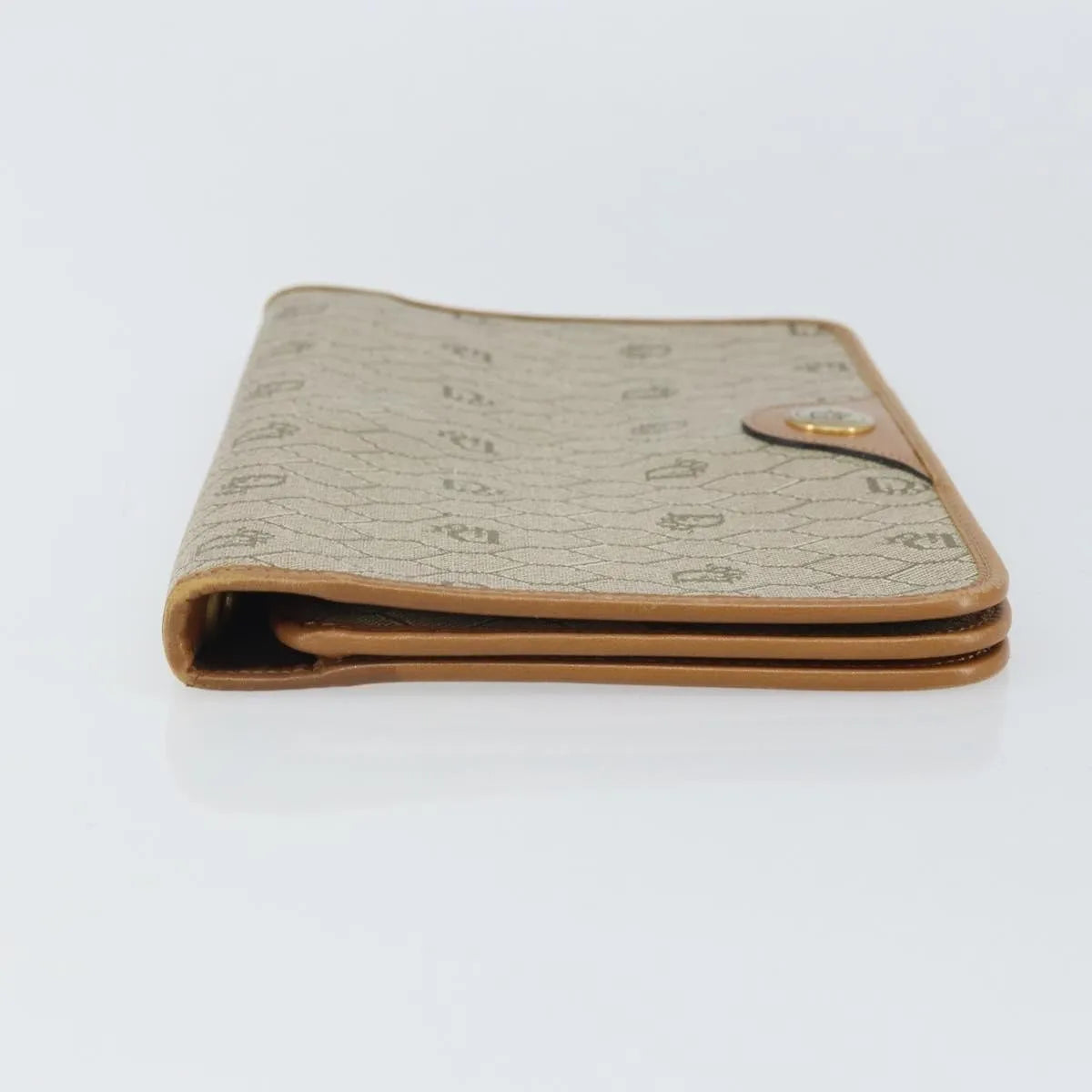 Christian Dior Vintage Honeycomb Clutch Canvas Beige Canvas Clutche & Pouche Bag (Pre-Owned)
