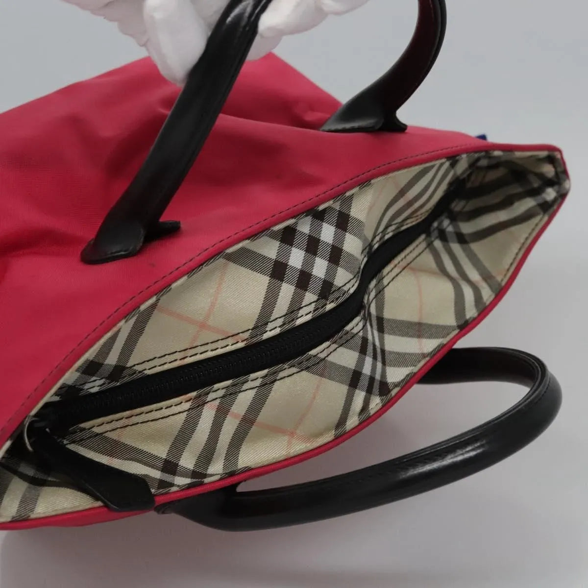 Burberry Blue Label Nylon Pink Nylon Tote Bag Bag (Pre-Owned)