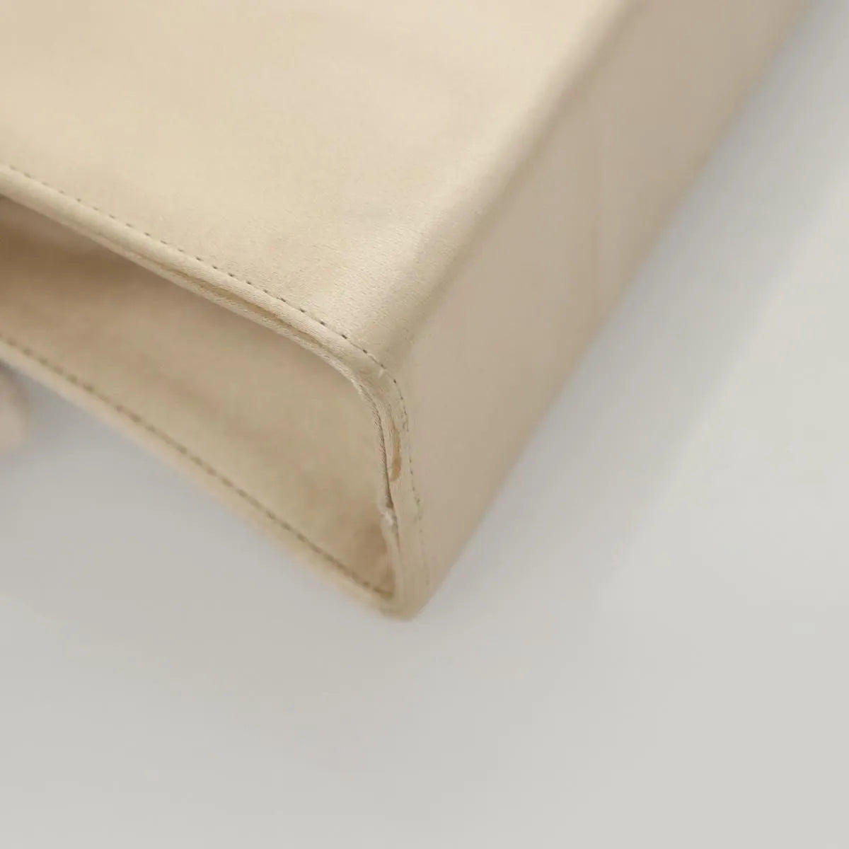 Salvatore Ferragamo Vala Suede Beige Satin Handbag (Pre-Owned)