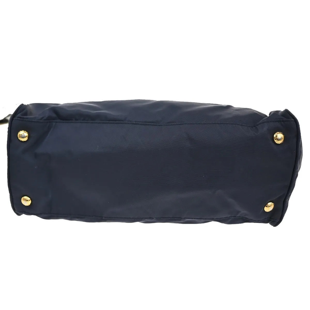 Prada Zip Convertible Shopping Tote Tessuto With Saffiano Leather Navy Nylon Handbag (Pre-Owned)