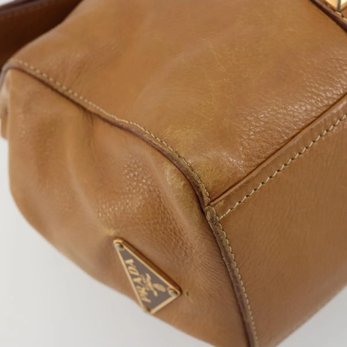 Prada Convertible Shopping Tote Saffiano Leather Saffiano Leather Beige Leather Tote Bag Bag (Pre-Owned)