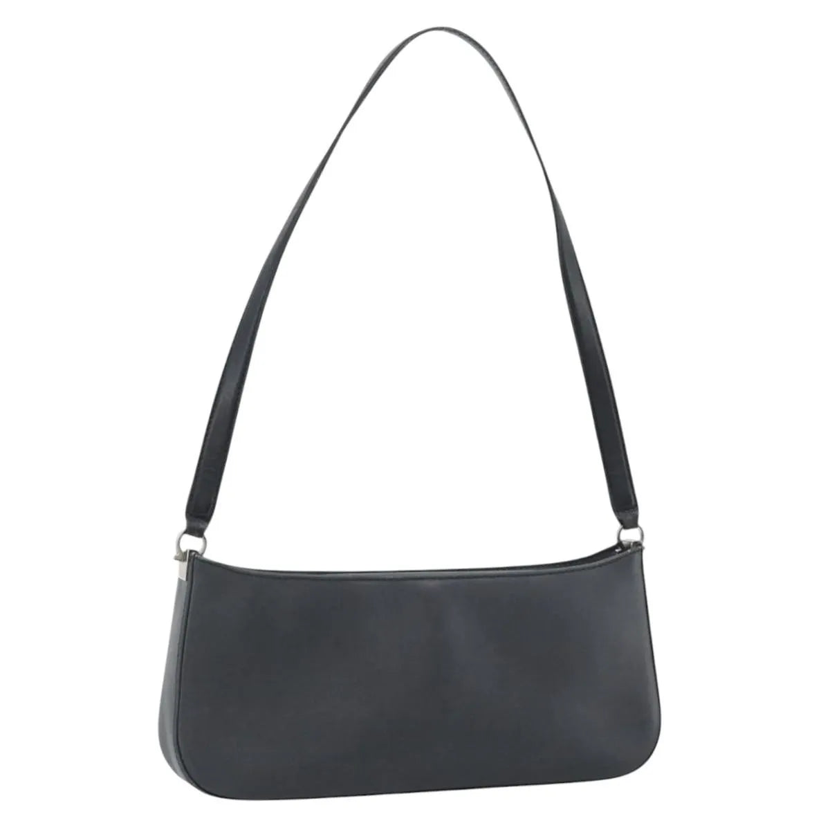 Salvatore Ferragamo Gancini Leather Black Leather Shoulder Bag Bag (Pre-Owned)