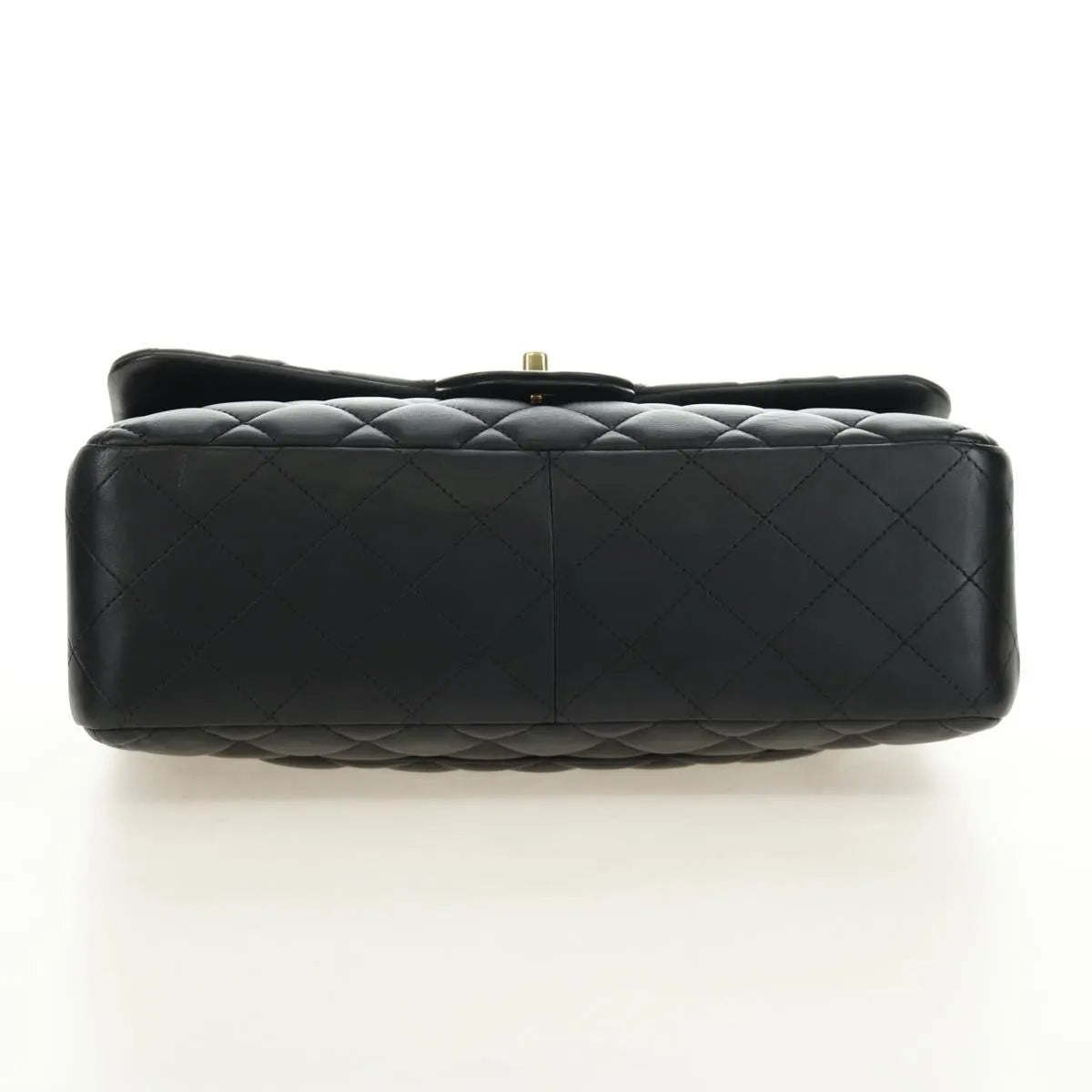 Chanel Timeless - Classic Double Flap Leather Black Leather Handbag (Pre-Owned)