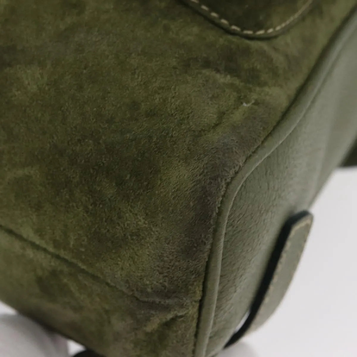 Gucci Gucci Bamboo Daim Khaki Leather Backpack Bag (Pre-Owned)