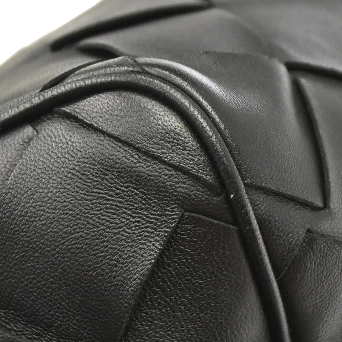 Bottega Veneta Zip Clutch Leather With Intrecciato Snakeskin Detail Black Leather Clutche & Pouche Bag (Pre-Owned)
