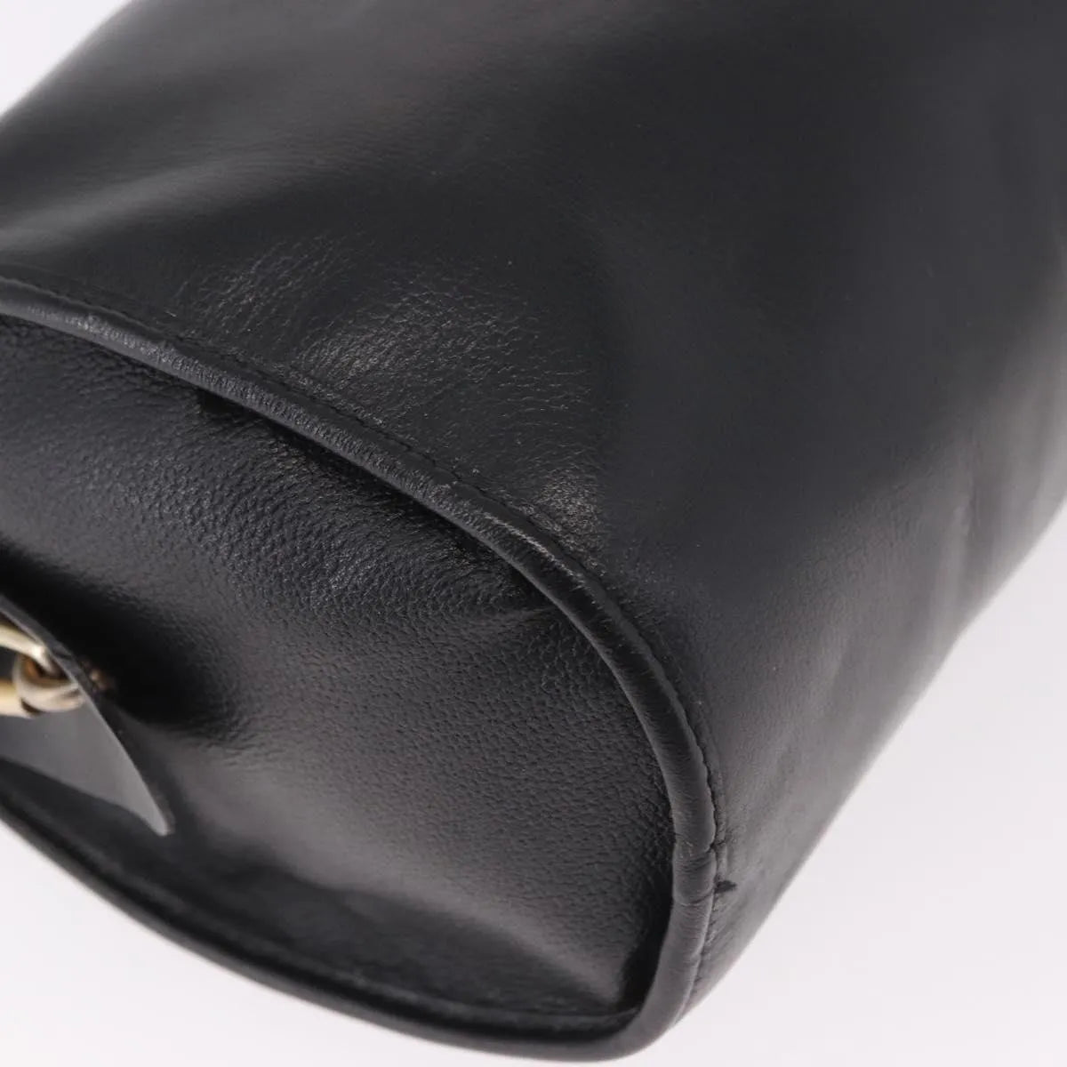 Christian Dior Vintage Leather Black Leather Shoulder Bag Bag (Pre-Owned)