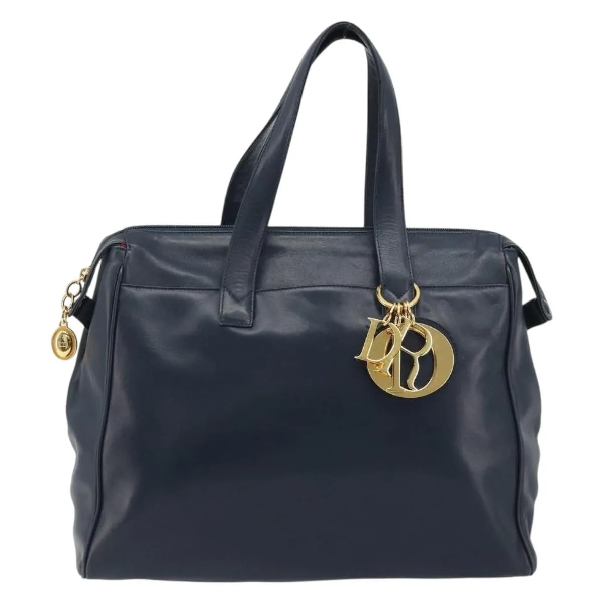 Christian Dior Vintage Leather Navy Leather Handbag (Pre-Owned)