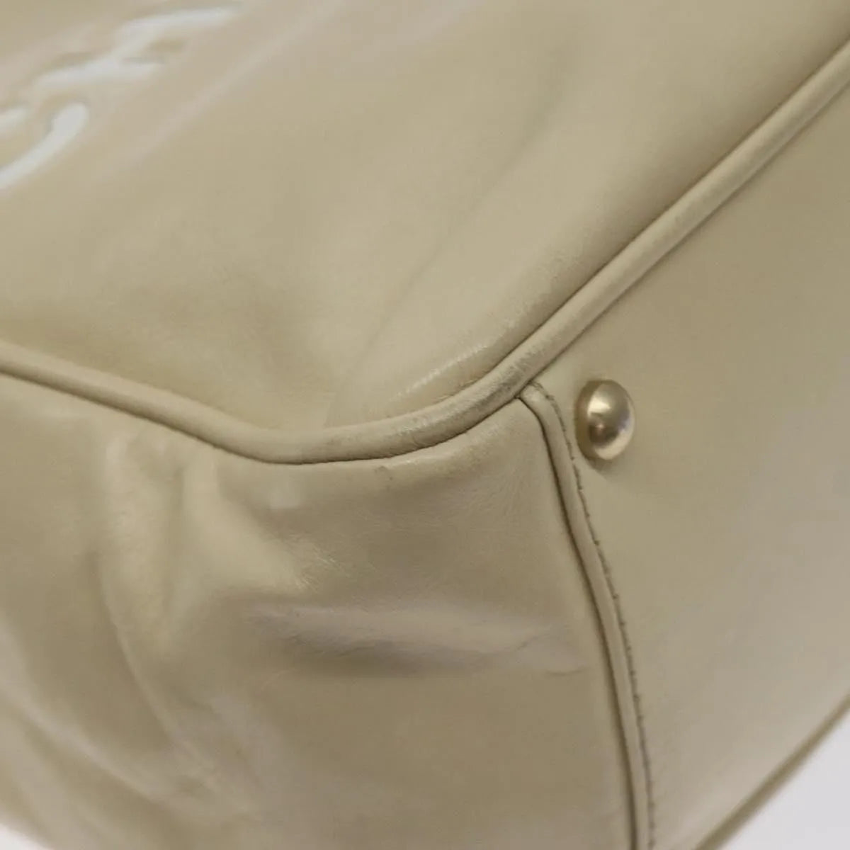 Chanel Camellia Tote Leather Beige Leather Tote Bag Bag (Pre-Owned)
