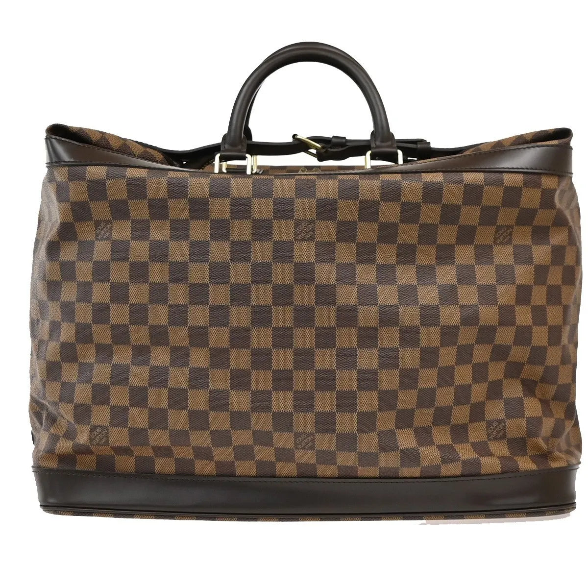 Louis Vuitton Grimaud Handbag Damier Brown Leather Travel Bag Bag (Pre-Owned)