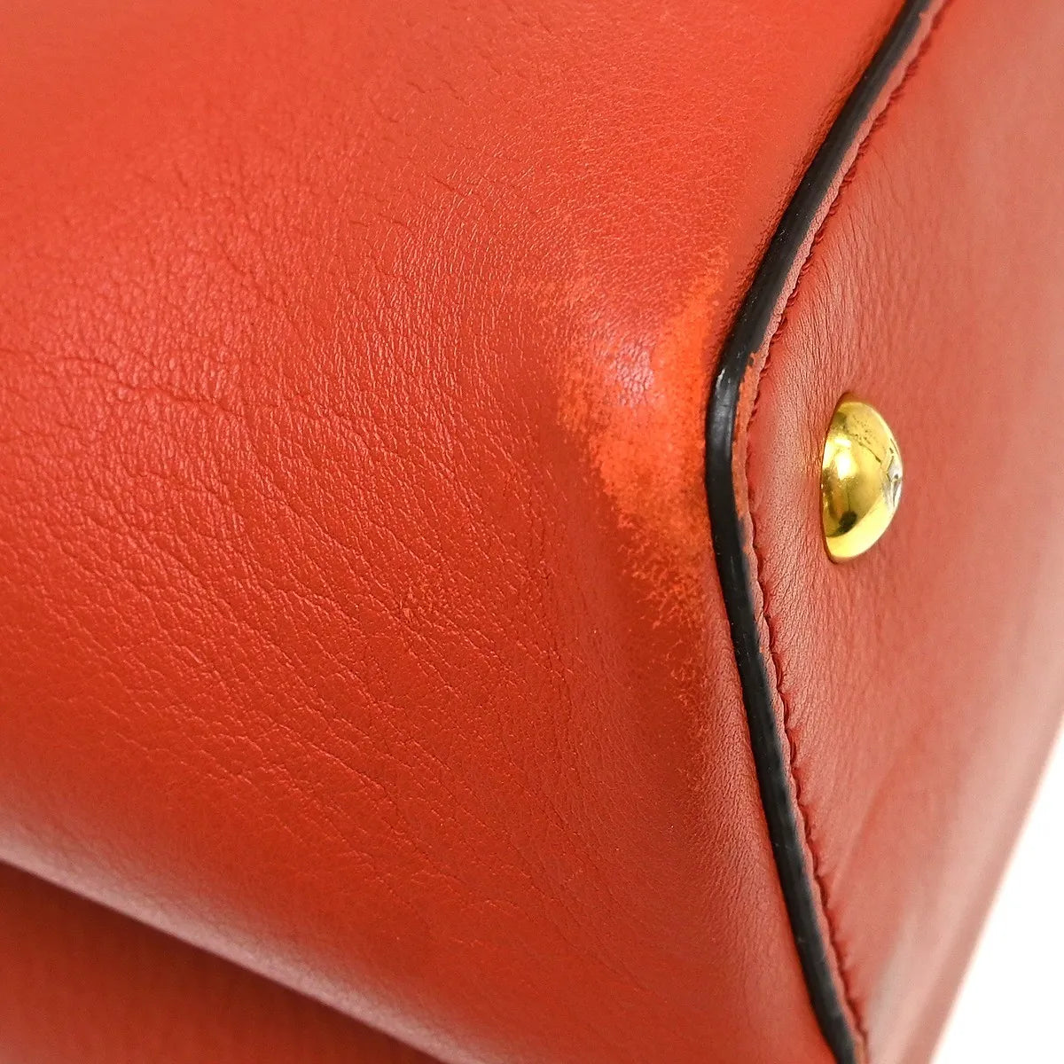 Fendi 2Jours Leather Red Leather Handbag (Pre-Owned)