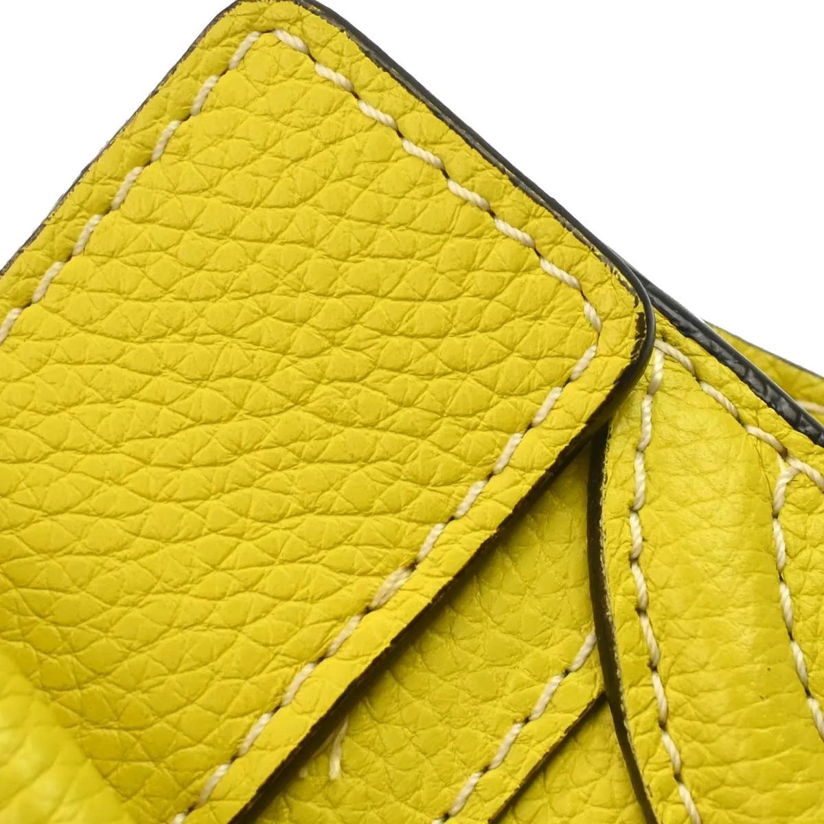 Celine Luggage Grainy Leather Yellow Leather Tote Bag Bag (Pre-Owned)