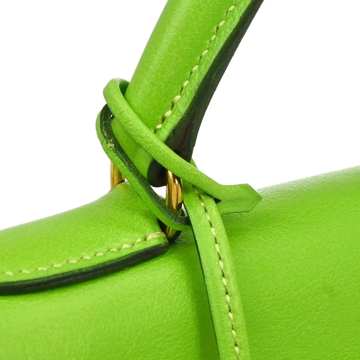 Hermes Kelly Sellier Gullliver Green Calfskin Handbag (Pre-Owned)