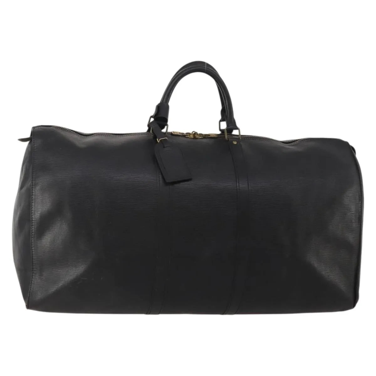 Louis Vuitton Keepall Epi Black Leather Travel Bag Bag (Pre-Owned)