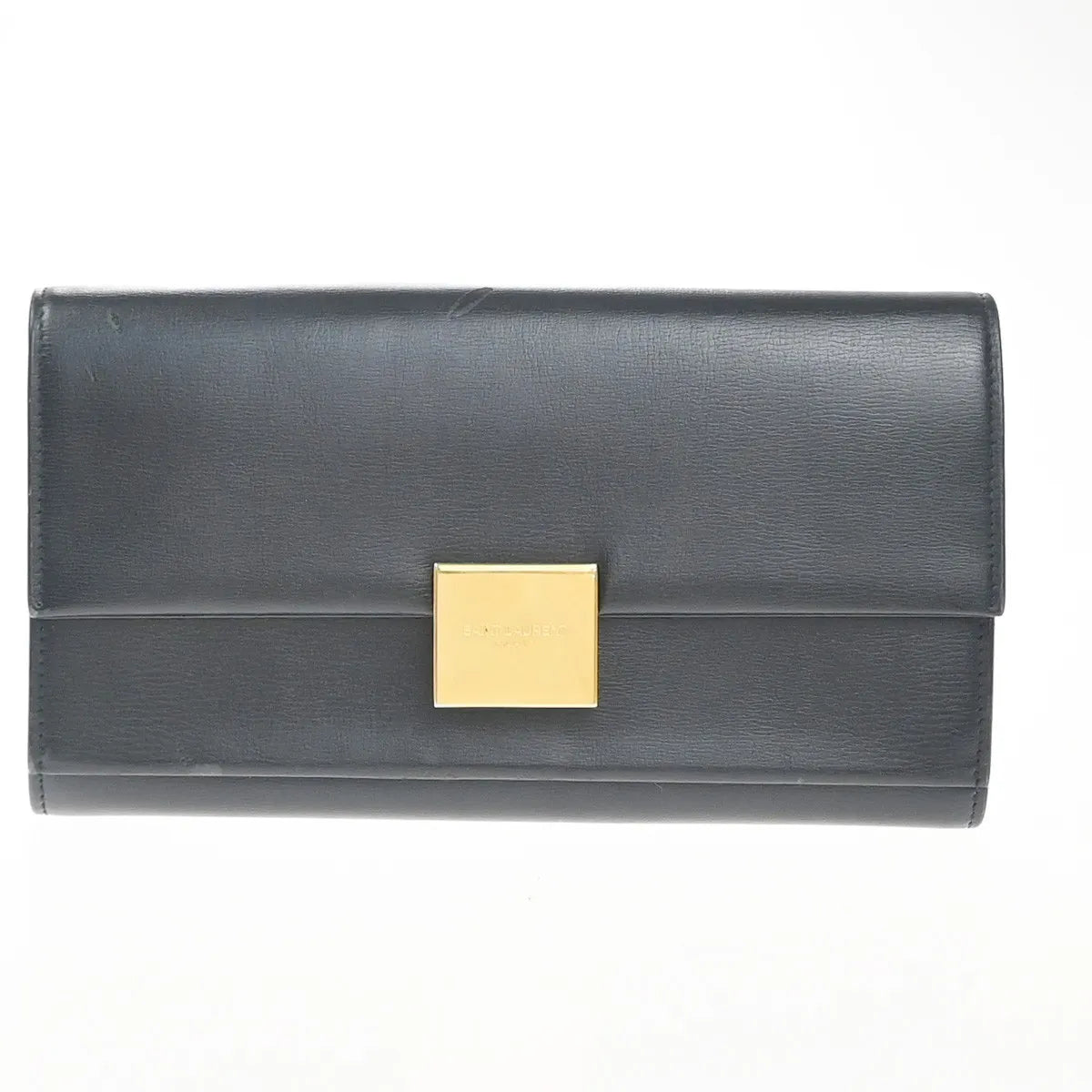 Saint Laurent Bellechasse Flap Leather Black Leather Wallets Accessory (Pre-Owned)