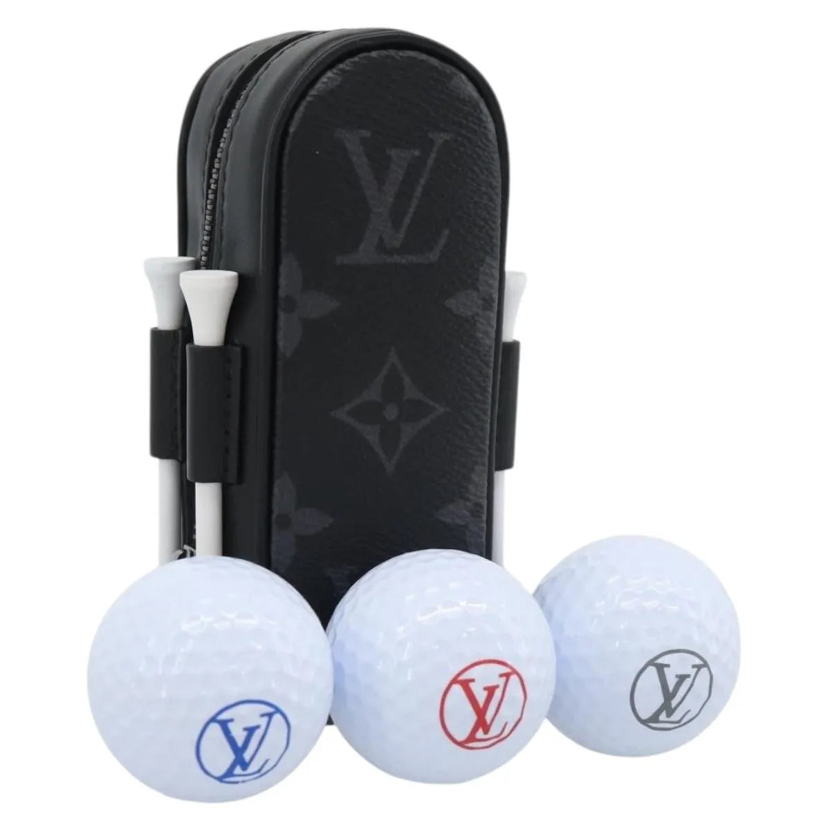 Louis Vuitton Golf Ball Case Monogram Black Canvas Clutche & Pouche Bag (Pre-Owned)