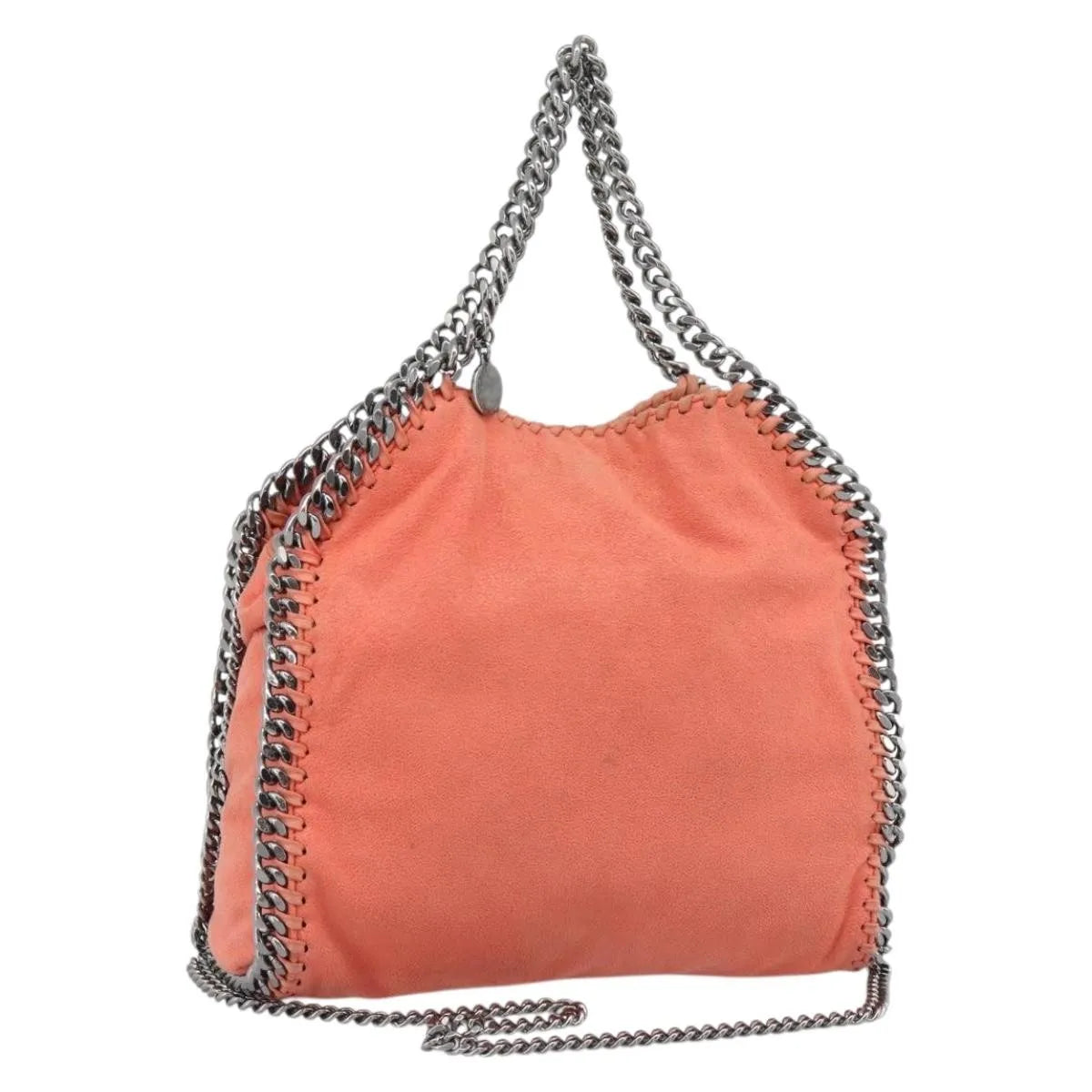 Stella Mccartney Falabella Fold Over Faux Leather Orange Polyester Shoulder Bag Bag (Pre-Owned)