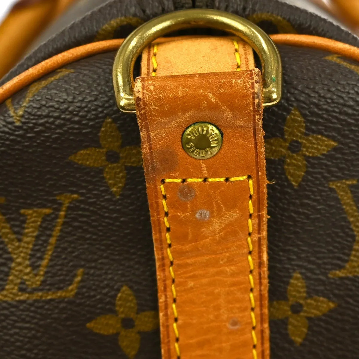 Louis Vuitton Keepall Bandoulière Monogram Brown Canvas Travel Bag Bag (Pre-Owned)