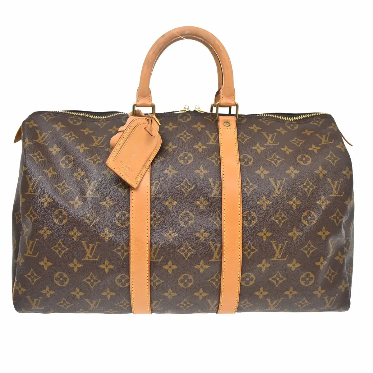 Louis Vuitton Keepall Monogram Brown Canvas Travel Bag Bag (Pre-Owned)