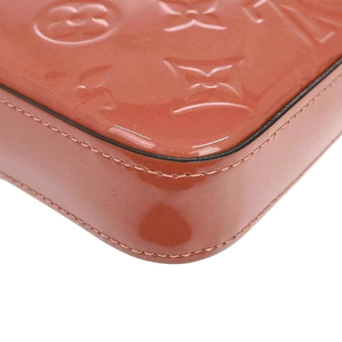 Louis Vuitton Felicie Pochette Limited Edition Valentine Dog Monogram Vernis Pink Patent_Leather Handbag (Pre-Owned)