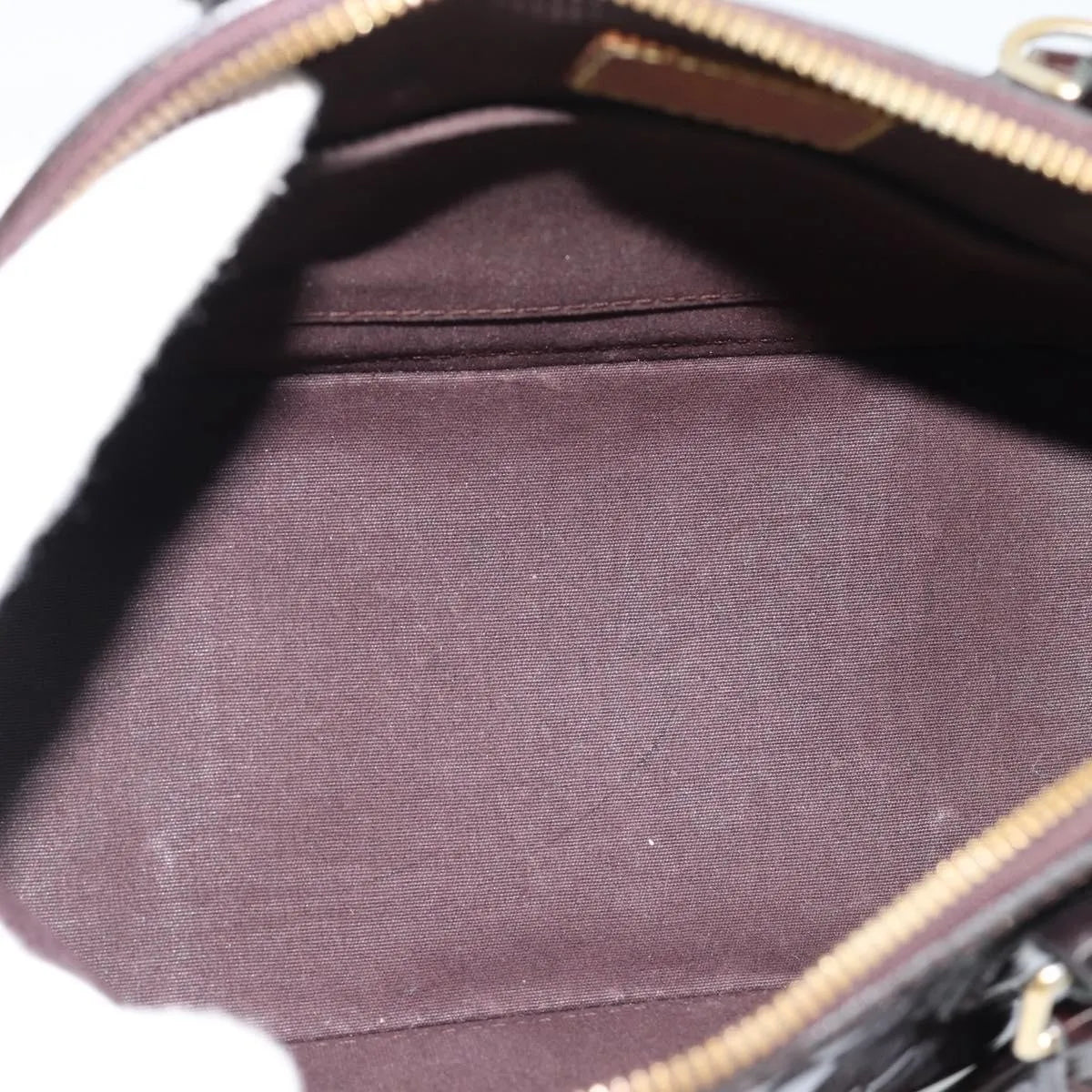 Louis Vuitton Alma Patent Leather Brown Patent_Leather Handbag (Pre-Owned)