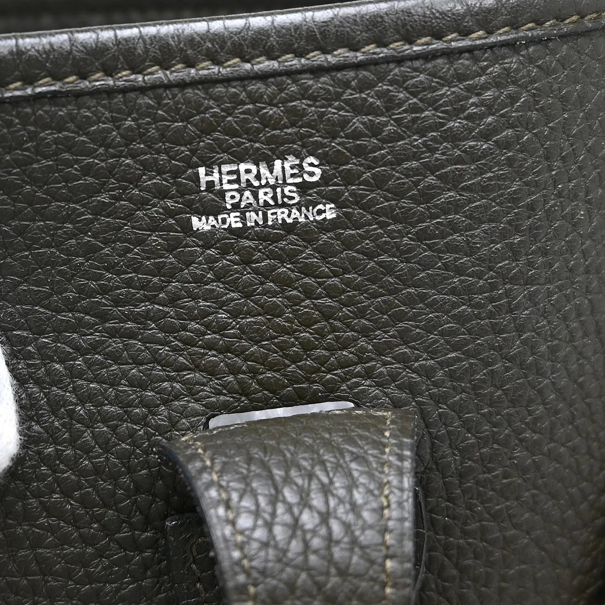 Hermes Evelyne Bag Gen Iii Clemence Green Leather Shoulder Bag Bag (Pre-Owned)
