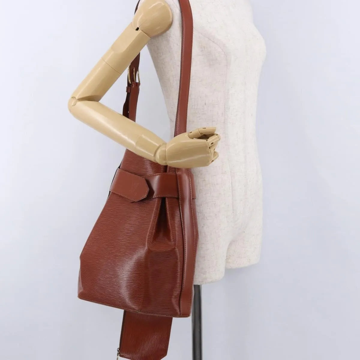 Louis Vuitton Vintage Sac D'epaule Handbag Epi Brown Leather Shoulder Bag Bag (Pre-Owned)