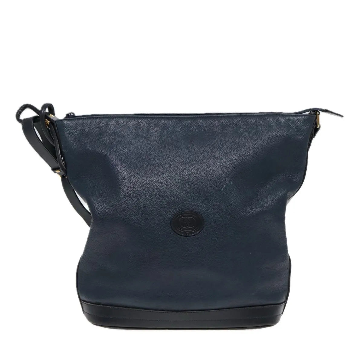 Gucci Vintage Leather Navy Leather Shoulder Bag Bag (Pre-Owned)